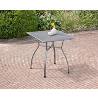 Gartentisch Toulouse Stahl Ø 70 Cm - Grau, Basics, Metall (70/70/74cm) - Gardenson