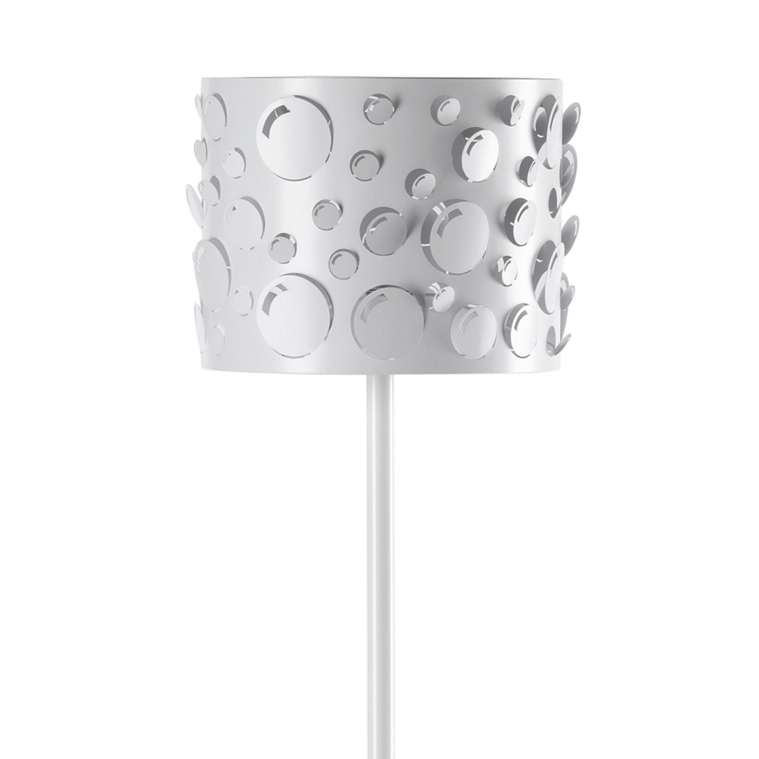 Stehleuchte Ricky Schwarz Sahara L: 30 cm - Weiß Hochglanz/Schwarz, Design, Kunststoff/Metall (30/30/164cm)