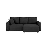 Ecksofa Jonilz Schwarz S: 250x151 Cm - Schwarz, Design, Textil (250/151cm) - MID.YOU