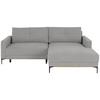 Ecksofa Bergamo - Hellgrau/Schwarz, MODERN, Textil (238/162cm) - Ondega
