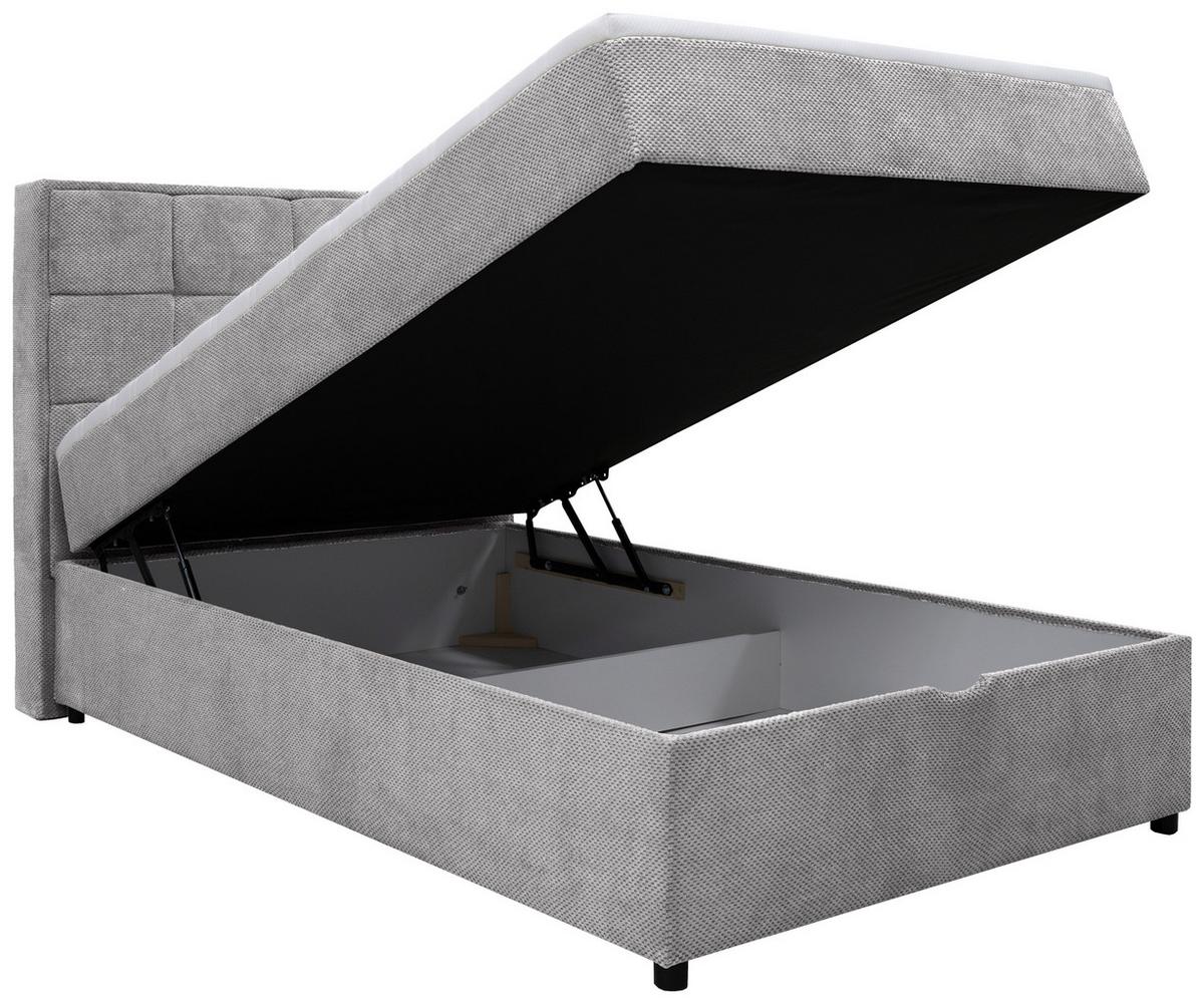 Boxbett mit Bettkasten Catania 140x200 cm Grau - Grau, MODERN, Holz/Holzwerkstoff (140/200cm) - MID.YOU