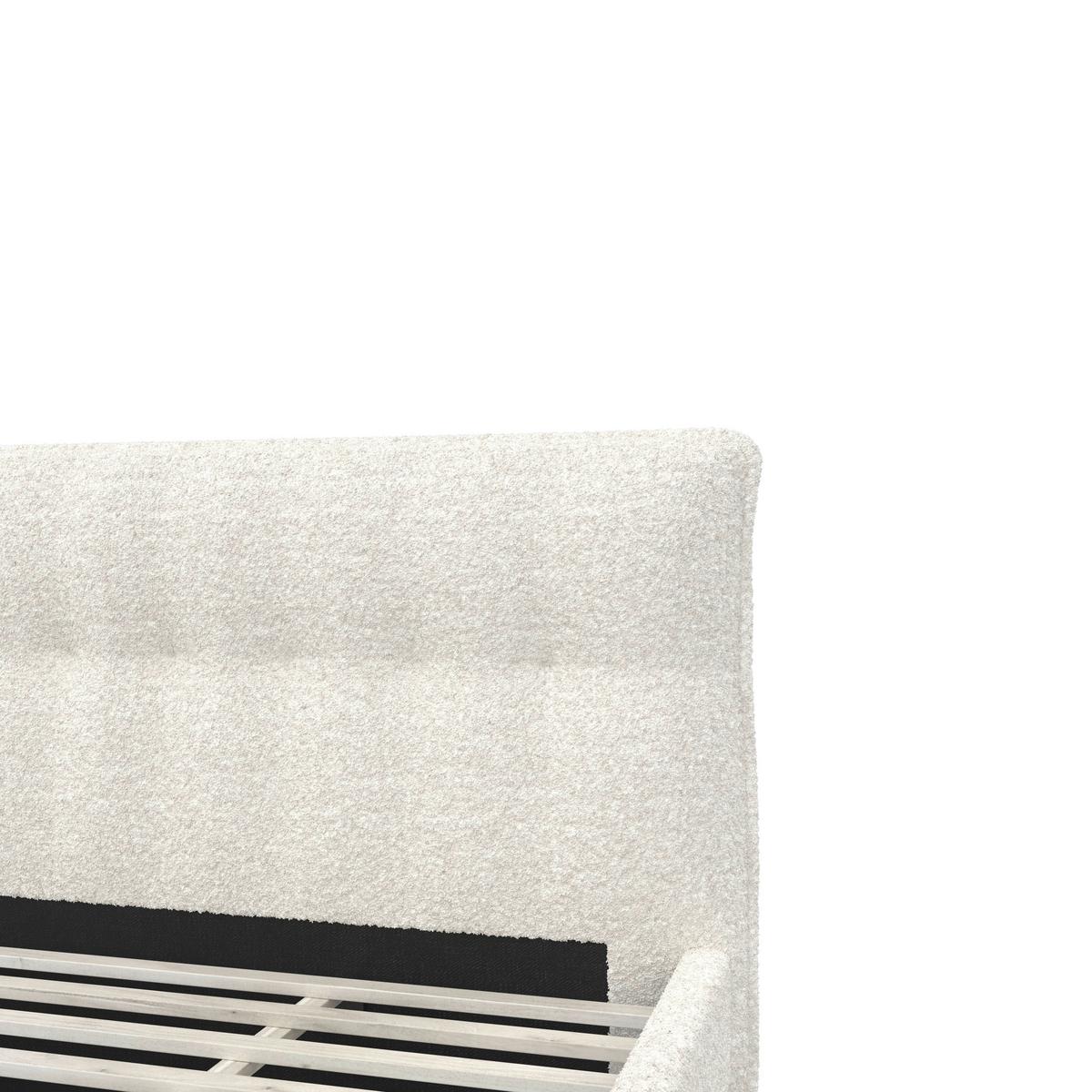 Čalúnená posteľ CLEA 180x200, krémová - svetlohnedá/čierna, Modern, kov/drevo (180/200cm) - Bessagi Home