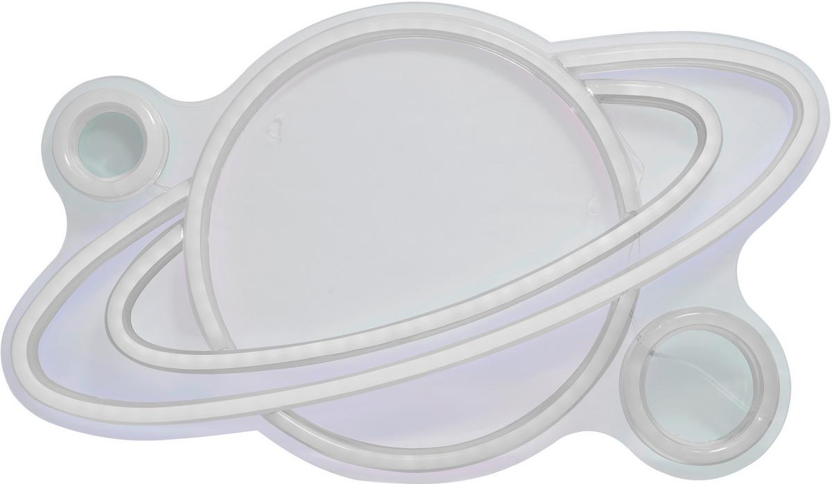 Led Falilámpa Planet - áttetsző/fehér, Basics, műanyag (40/27,5/1,9cm) - Luca Bessoni