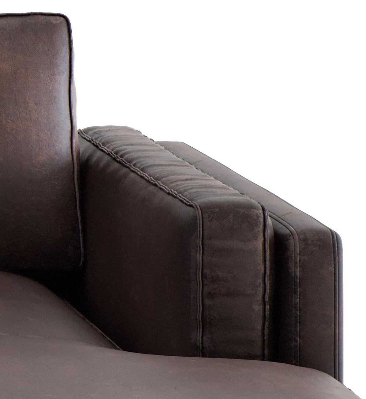Ecksofa Packo Dunkelbraun S: 265x160 Cm - Dunkelbraun/Schwarz, Design, Textil (265/160cm) - Livetastic