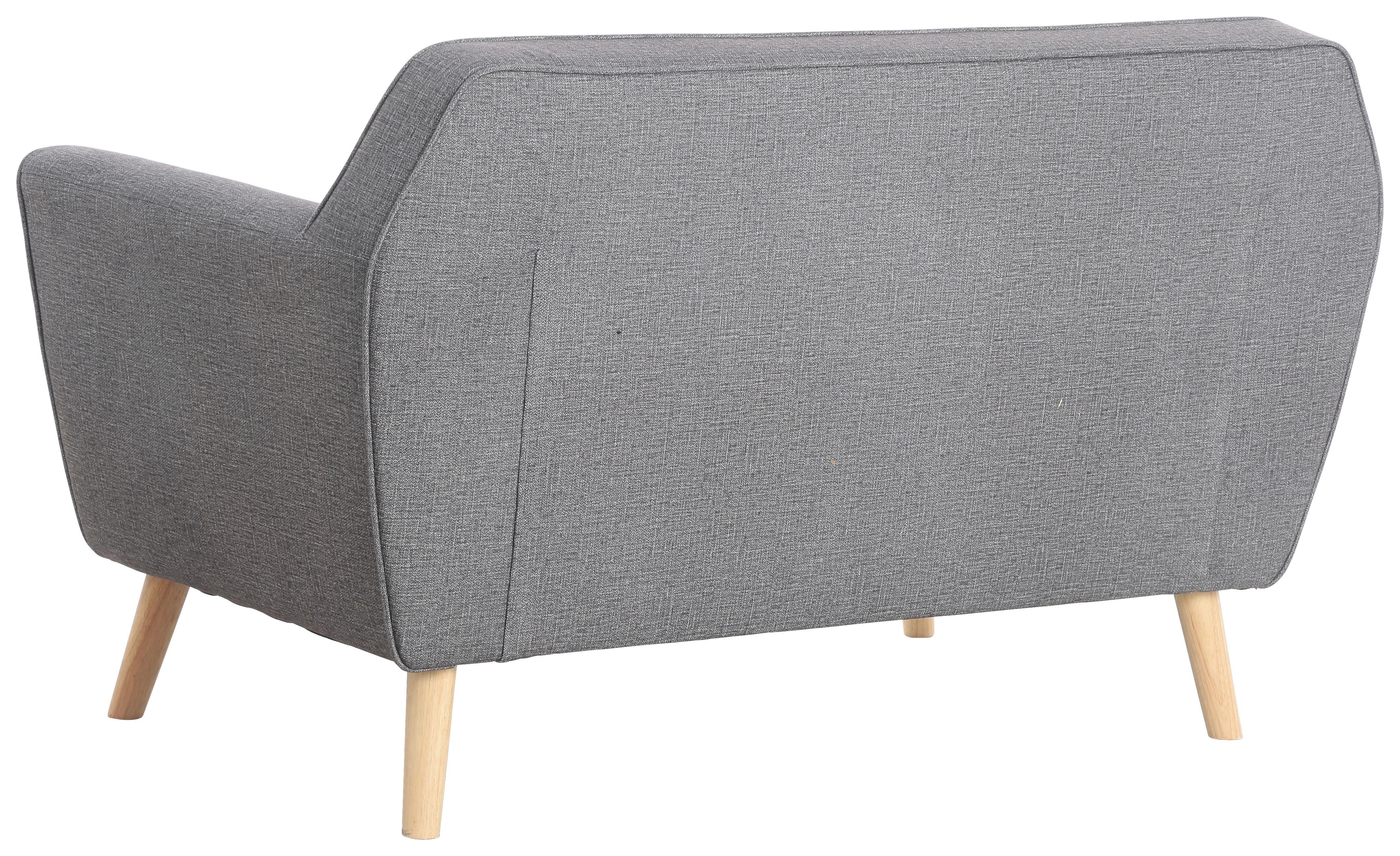 2 Üléses Kanapé Lara - sötétszürke, Konventionell, textil/fa (138/83/79cm) - P & B