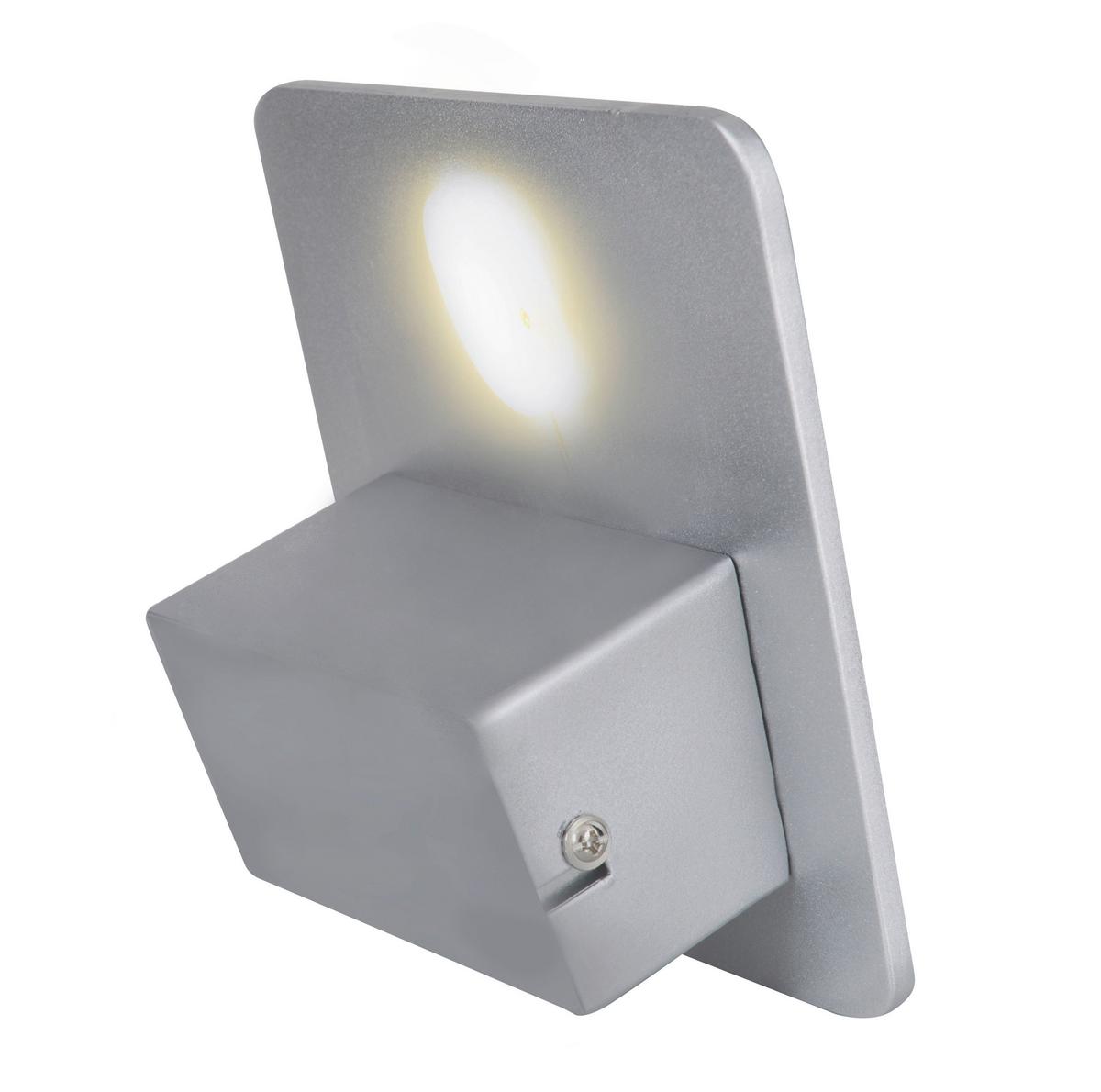 LED-Wandleuchte Stan 1-Flammig, Eckig - Weiß, Basics, Metall (5,5cm) - Näve