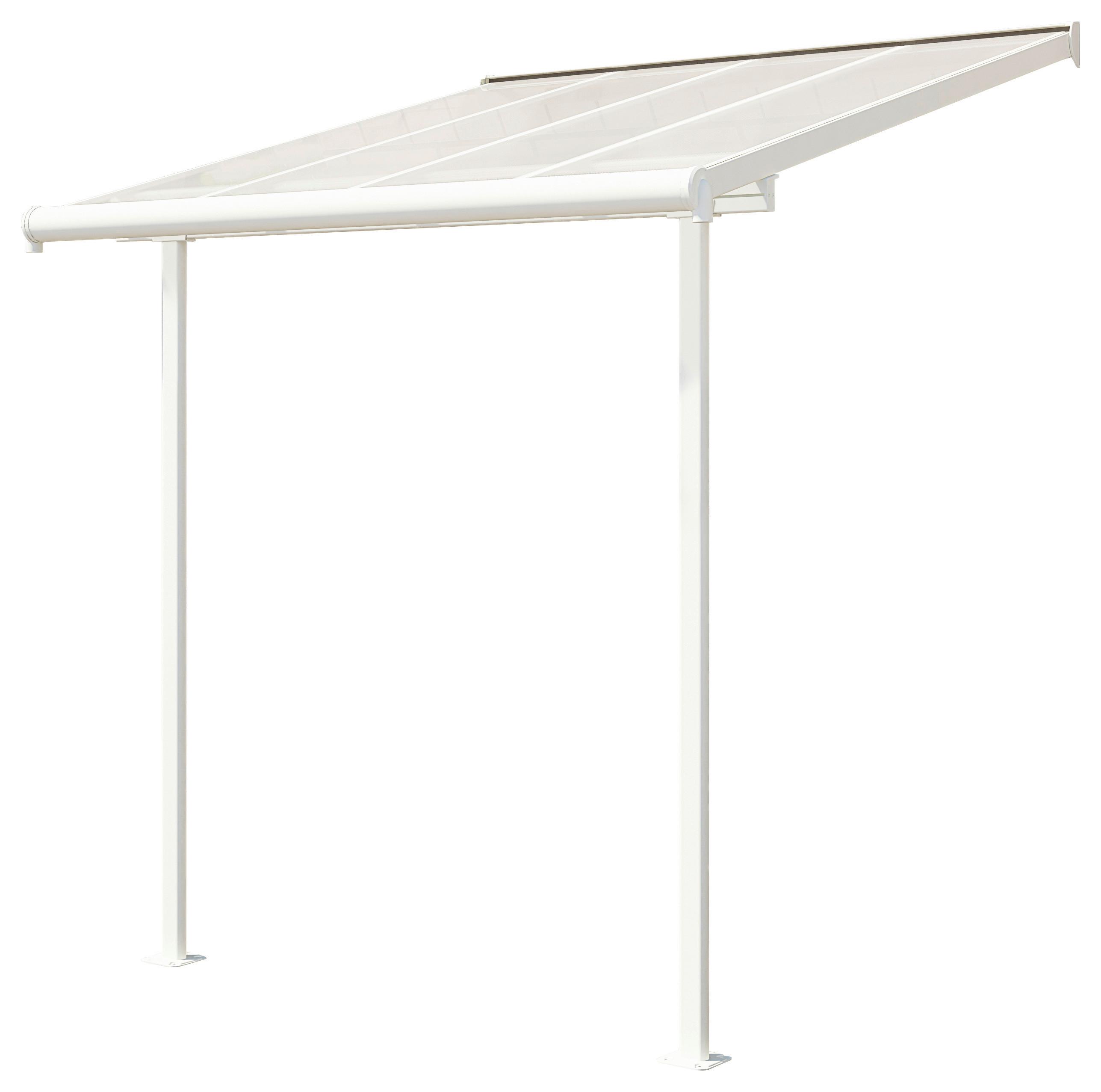 Terrassenüberdachung Palram Sierra 230x230 Cm Weiß - Weiß, Basics, Metall (230/257/230cm)