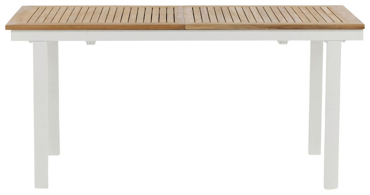 Gartentisch Panama - Weiß, KONVENTIONELL, Holz/Metall (160/90/75cm) - Gardenson