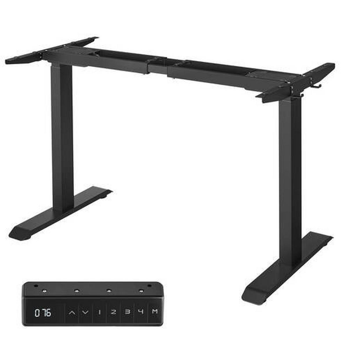 Schreibtischbeine Schwarz B:107,5-175 cm, H: 69-115 cm - Schwarz, Basics, Metall (107,5-175/69-115/60cm) - Boxxx