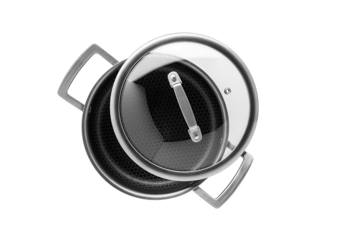 Kochtopf 2,8L Edelstahl - Silberfarben/Schwarz, Basics, Metall (20/15cm) - Mäser