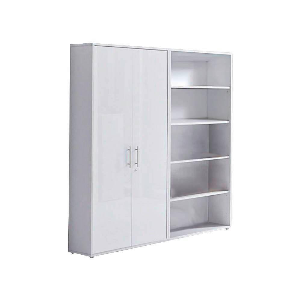Aktenschrank Office Edition Weiß/Weiß Hochglanz B: 168,8cm