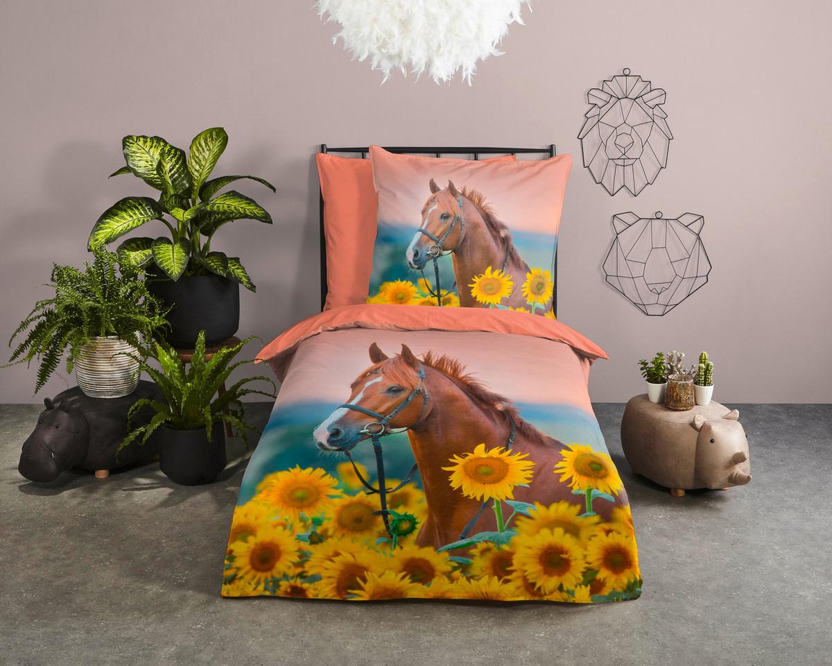 Jugendbettwäsche Beauty Multicolor 135x200 cm - Multicolor, Natur, Textil (135/200cm)