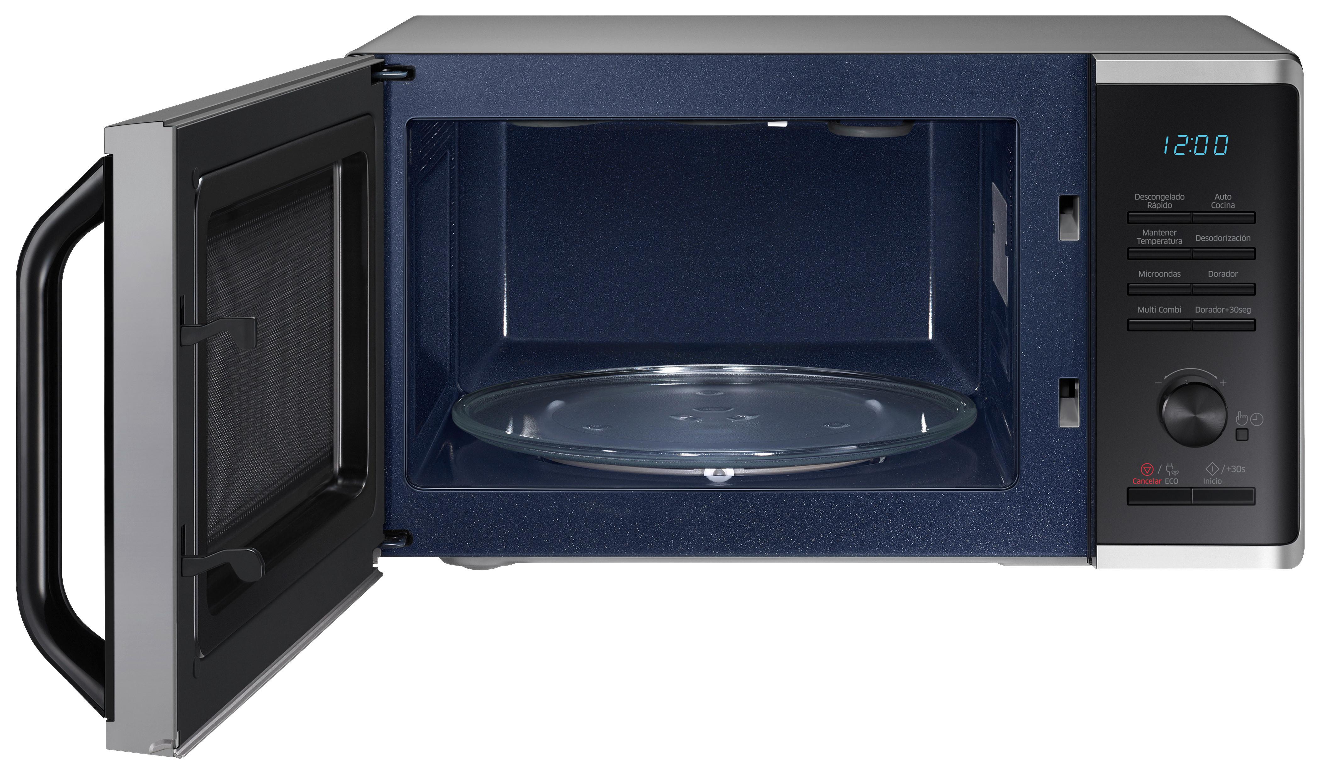 Mikrowelle Schwarz/silberfarben 1250w - Silberfarben/Schwarz, Basics, Keramik/Kunststoff (49/27,5/39cm) - Samsung