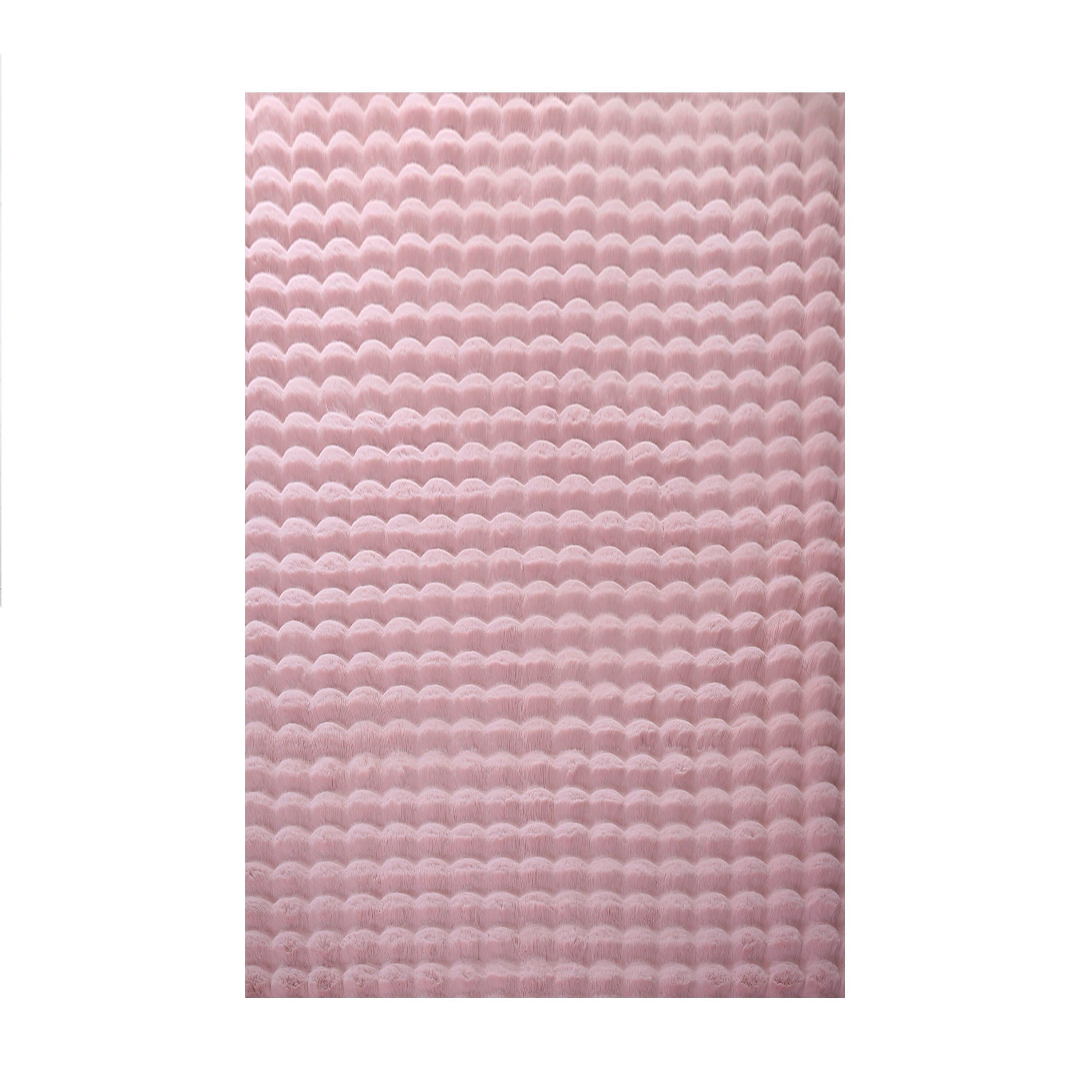 Hochflorteppich, Rosa,f: 25mm Ambiance - Rosa, Basics, Textil (80/150cm)