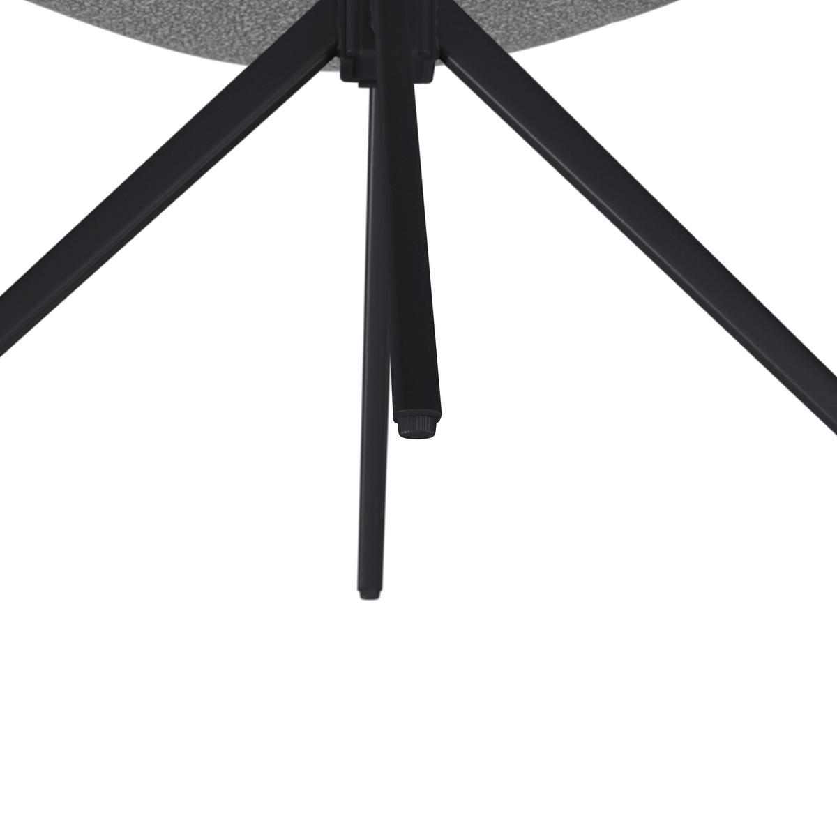 STOLIČKA S PODRÚČKAMI KARO - čierna/sivá, Modern, kov/textil (58/88/65cm) - Bessagi Home