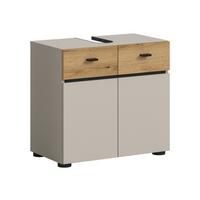 Waschbeckenunterschrank Aqua Eichefarben/Kaschmir B: 60cm - Kaschmir/Eichefarben, Trend, Holzwerkstoff (60/56/35cm) - MID.YOU