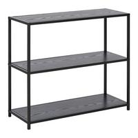 Regal Bastian černá - černá, Moderní, kov/kompozitní dřevo (77/68/30cm) - Based