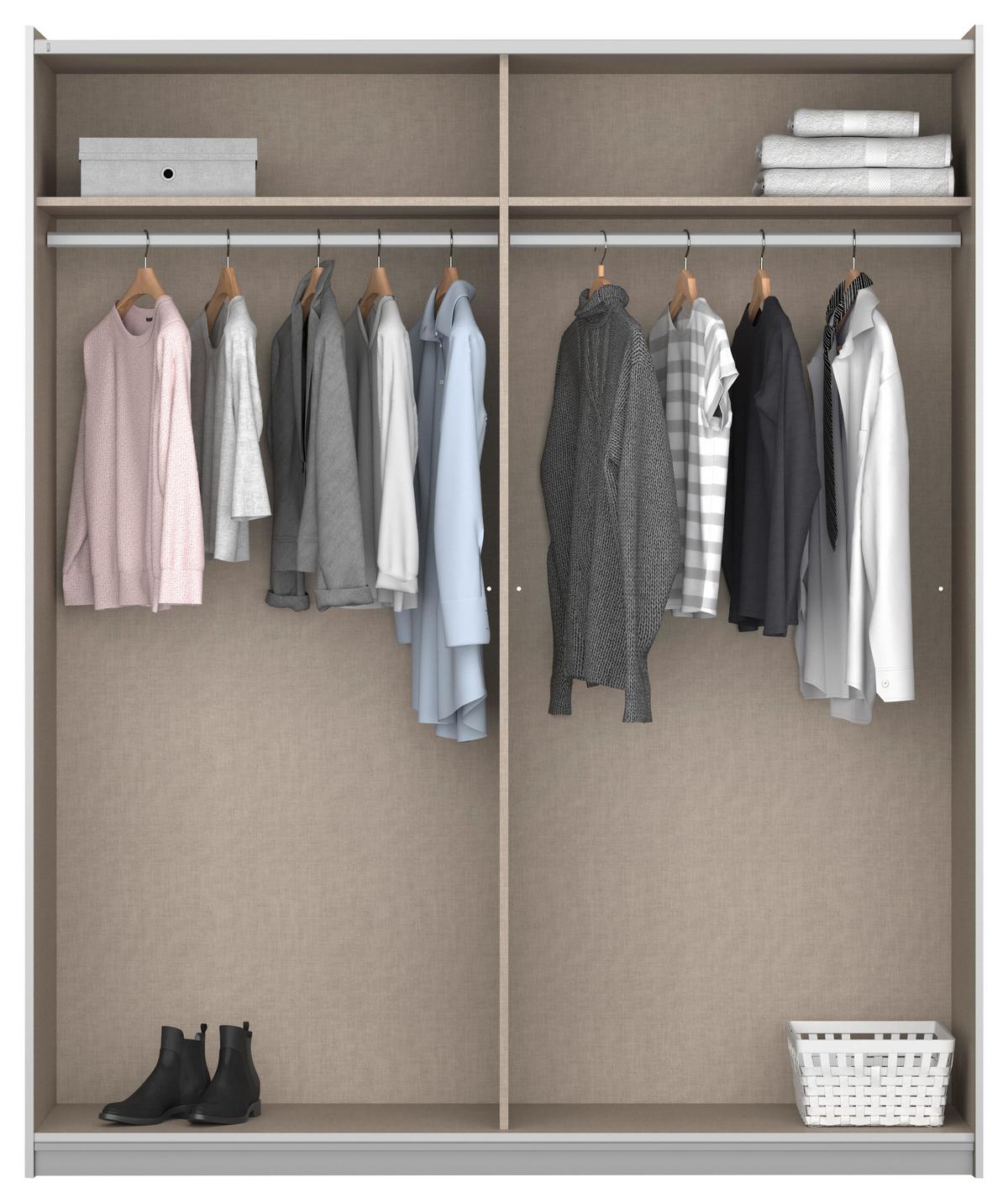 Schwebetürenschrank Neo Grau Champagner B: 175 cm - Champagner/Grau, MODERN, Holzwerkstoff (175/210/59cm) - Rauch Möbel