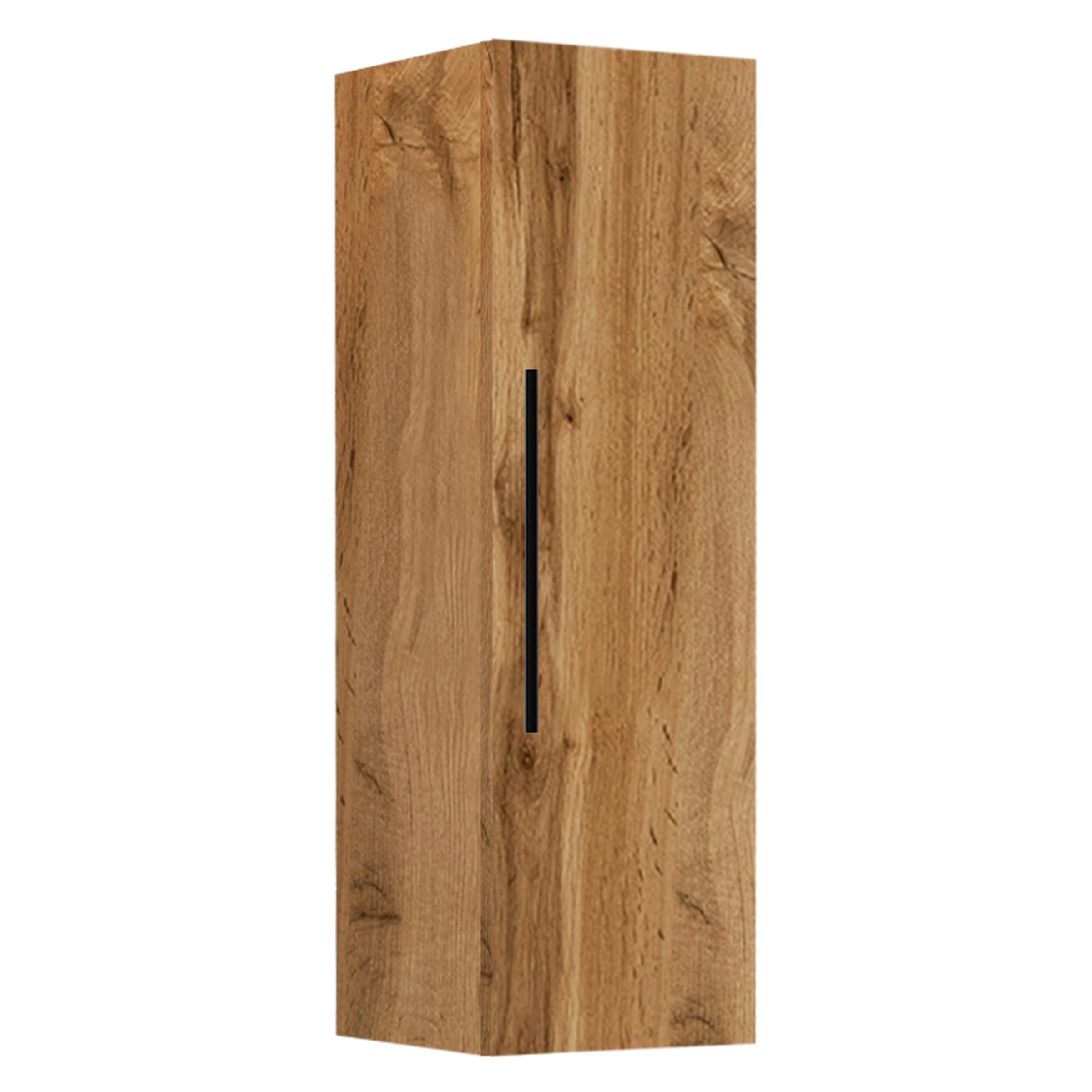 Zavesná skrinka Arila š: 30 cm, dub medový - čierna/dub medový, Modern, kov/kompozitné drevo (30/95/30cm) - MID.YOU