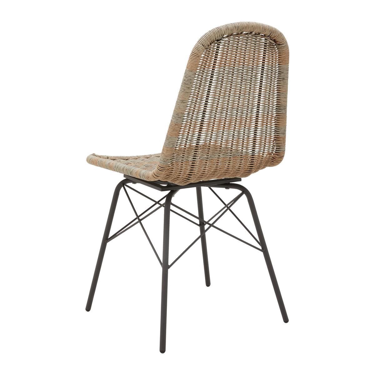 Zahradní souprava ZOPHIA - šedá/tmavě šedá, Moderní, kov/plast (180/74/90cm) - Bessagi Garden