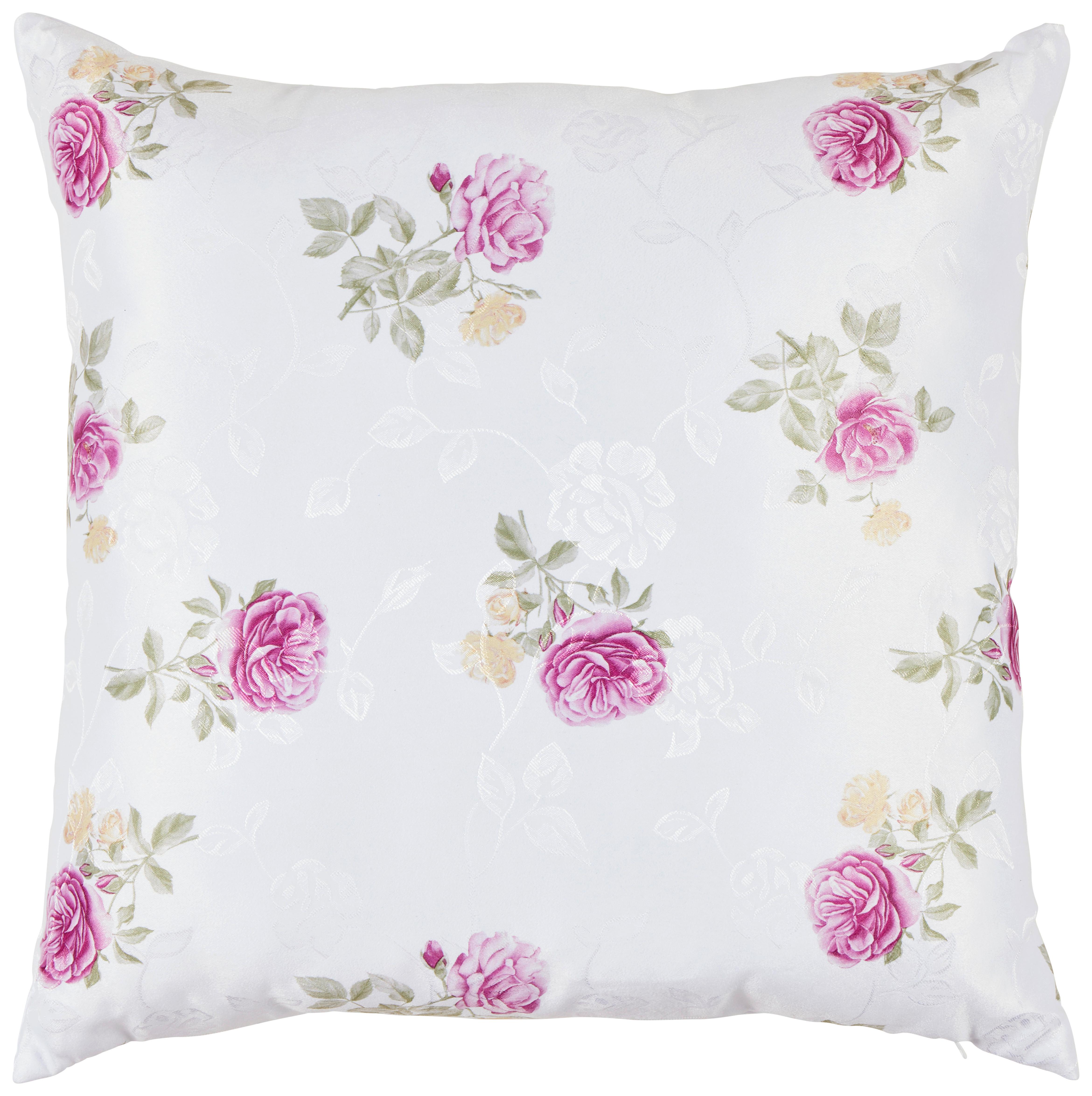 Zierkissen Laura - Altrosa/Weiß, ROMANTIK / LANDHAUS, Textil (45/45cm) - James Wood