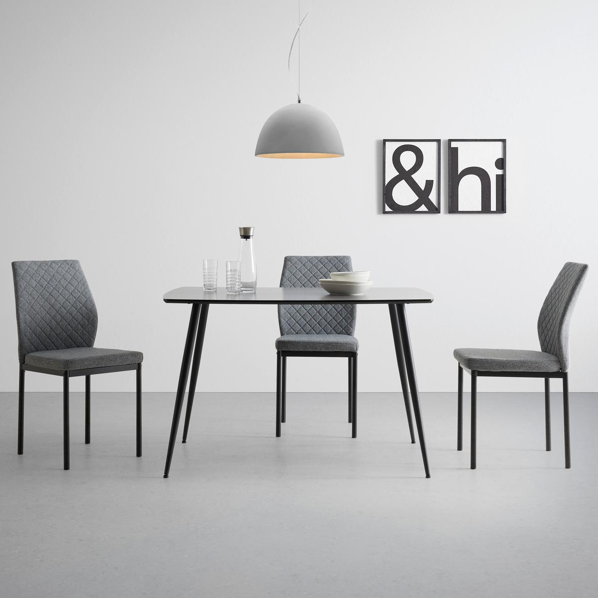 Jedálenský stôl ADAM 120x80 cm - čierna/sivá, Basics, kov/kompozitné drevo (120/80/75cm) - Mömax