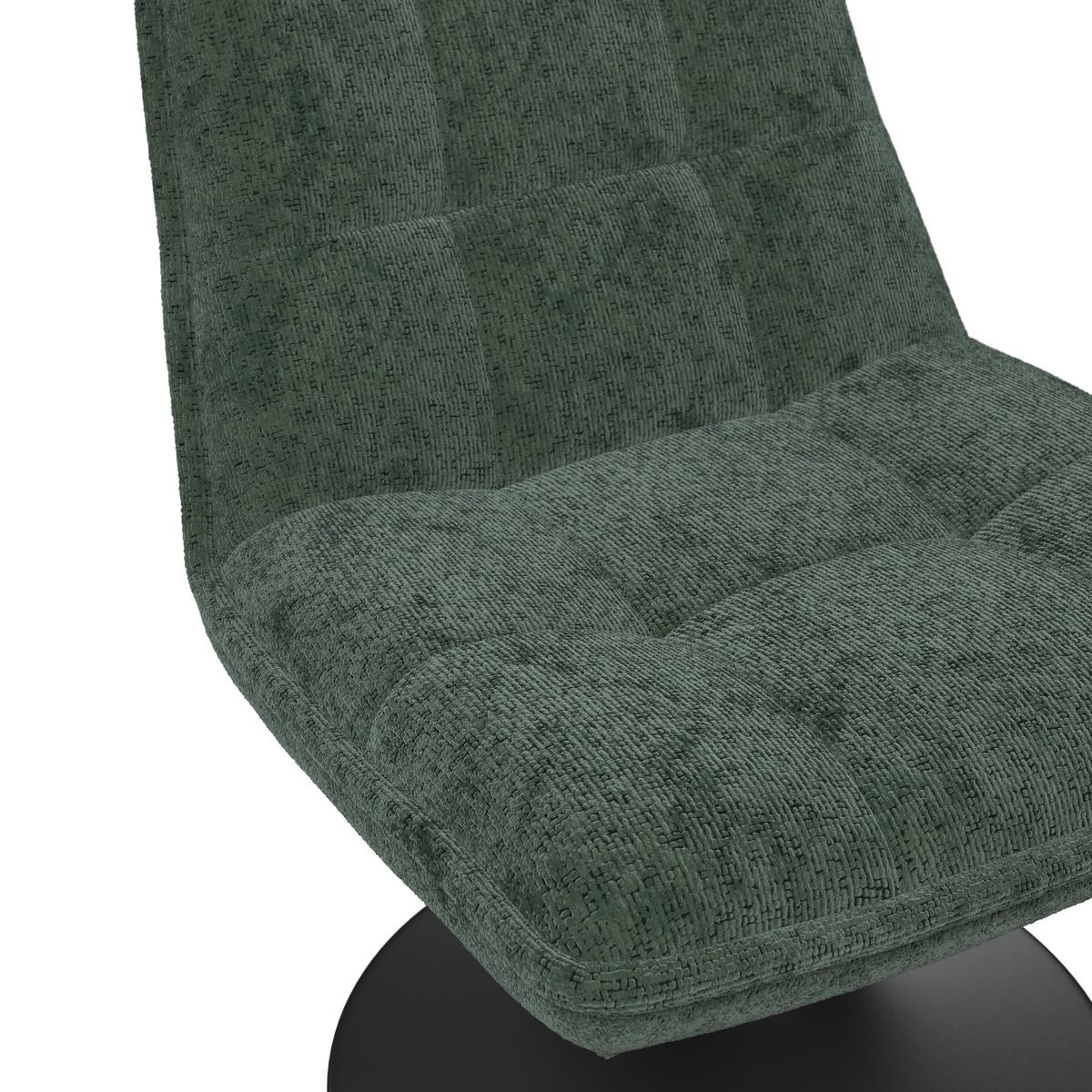Relaxliege Kairo grün Sitzfläche drehbar, B: 71 cm - Schwarz/Grün, MODERN, Holz/Textil (71/88/89cm)