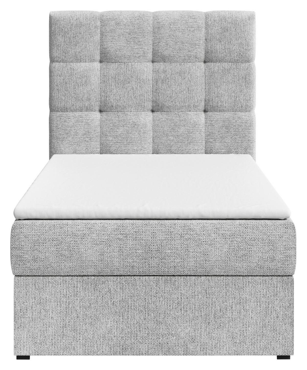 BOXBETT Oslo Grau 90x200cm - Schwarz/Grau, MODERN, Holz/Kunststoff (90/200cm) - MID.YOU