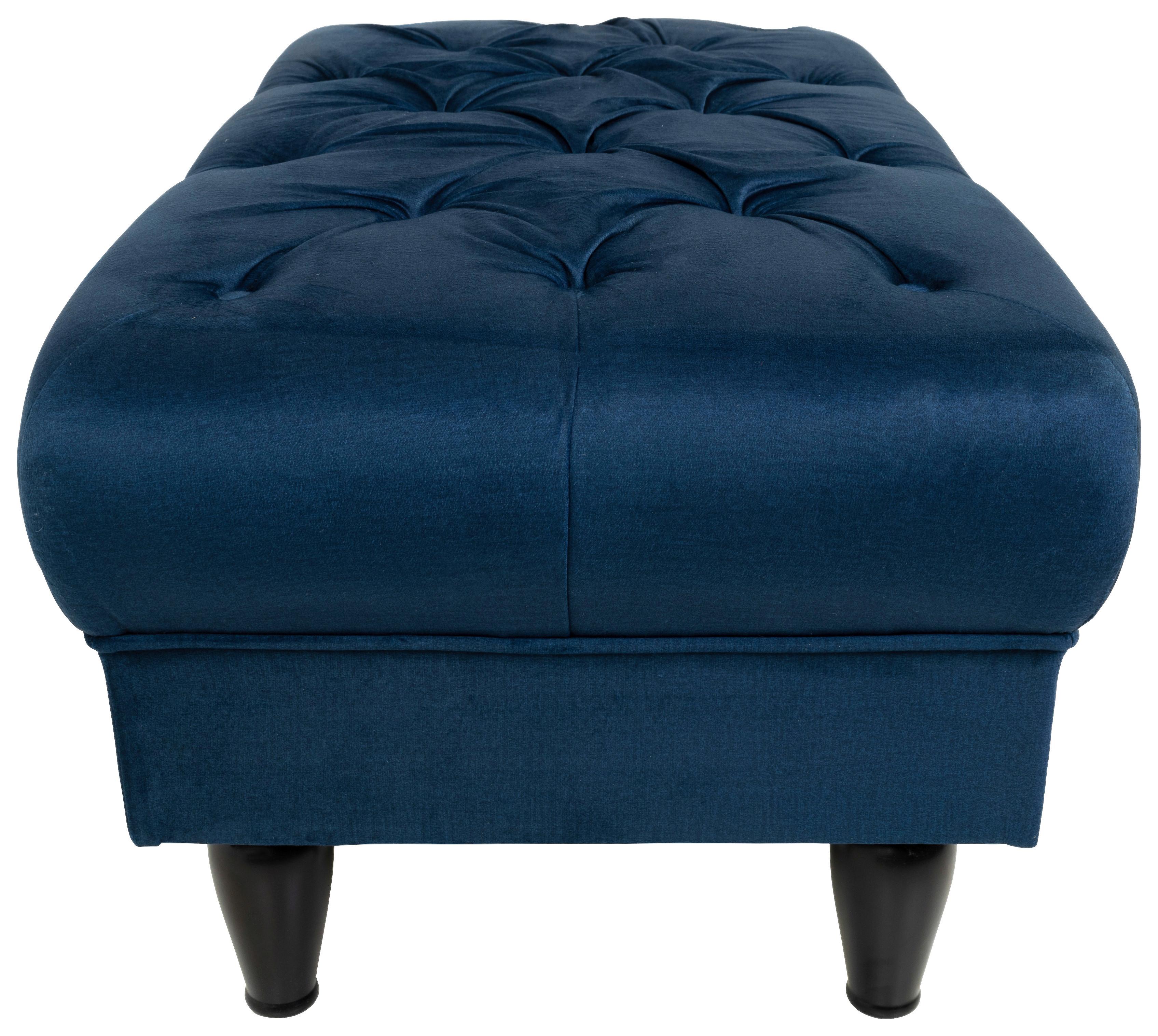 Hocker Cupido - Schwarz/Dunkelblau, Design, Textil (110/44/56cm) - MID.YOU