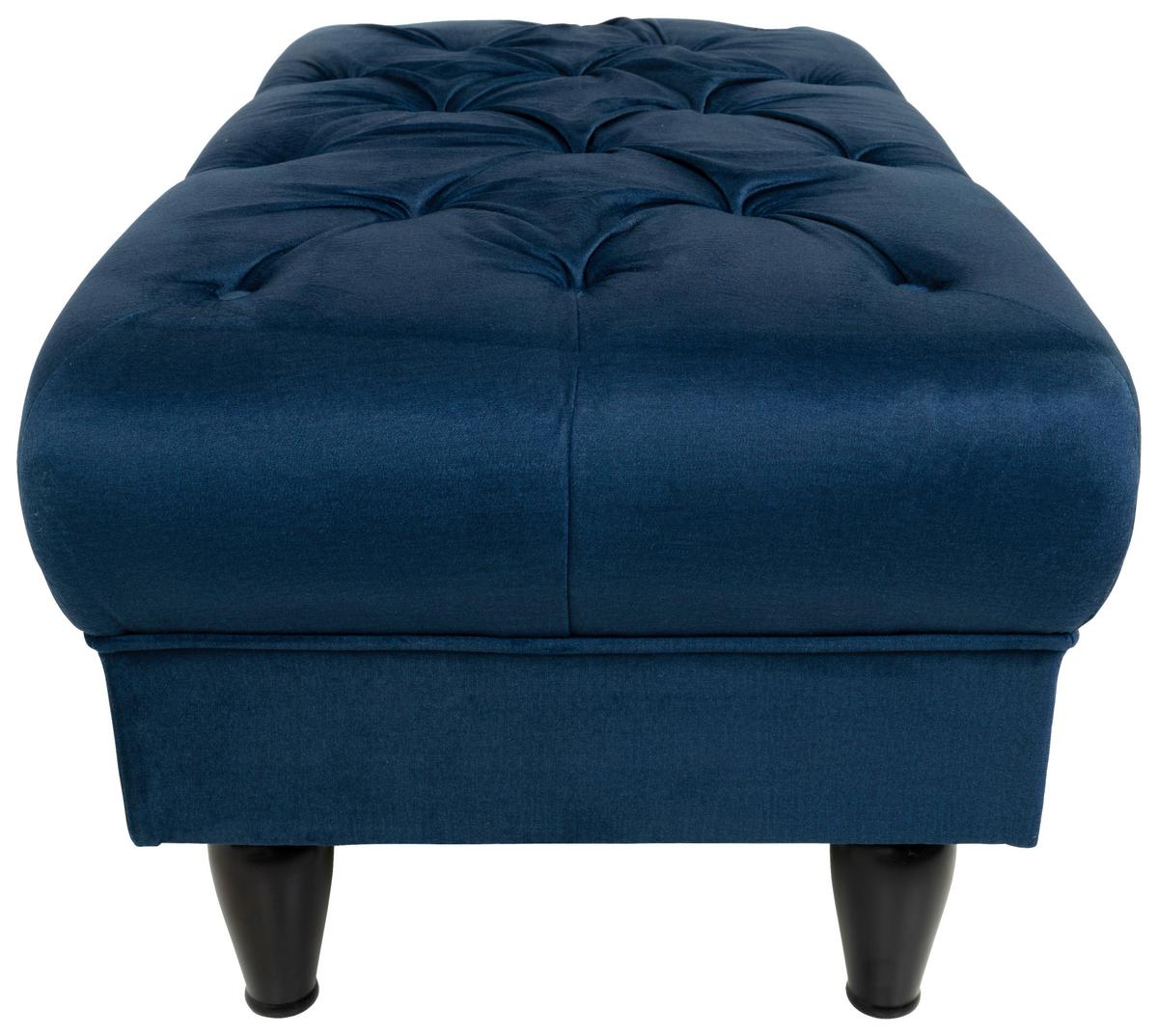 Hocker Cupido - Schwarz/Dunkelblau, Design, Textil (110/44/56cm) - MID.YOU
