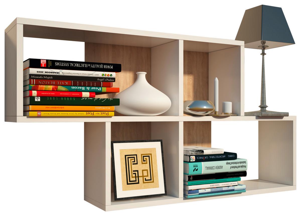 Falipolc Avignon - fehér, Basics, faalapú anyag (100/53/19cm)