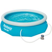 Schwimmbecken Rund Pascha mit Pumpe Ø 305 cm - Blau, Kunststoff (305/76cm) - Bestway