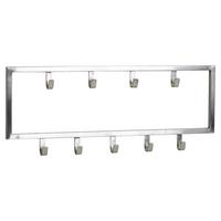 WANDGARDEROBE Wohnling Silberfarben B:50 cm - Silberfarben, MODERN, Metall (50/20/4cm) - MID.YOU