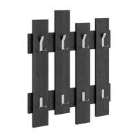 Wandgarderobe Wave Hanger Schwarz B: 64 Cm - Schwarz, Design, Holzwerkstoff (64/81/4cm) - Livetastic