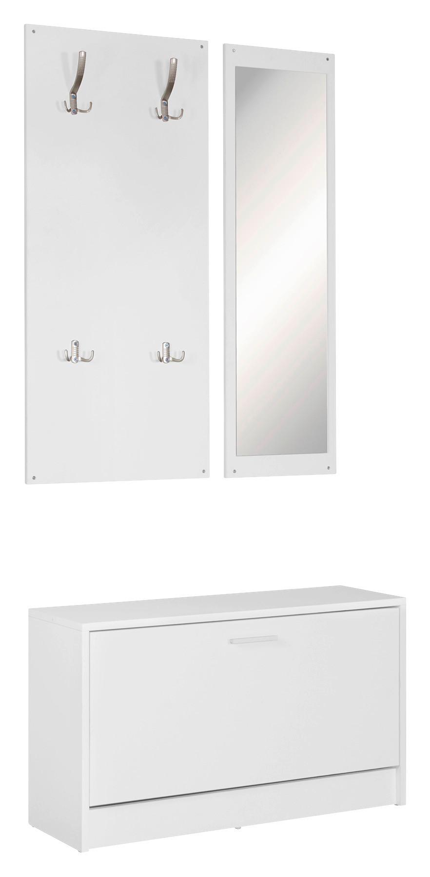 Předsíň JANA bílá - Konvenční, kompozitní dřevo (80/147/27cm) - MID.YOU