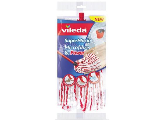 Potah Na Mop Supermocio Microfibre - bílá/červená, Konvenční, textil/umělá hmota Potah Na Mop Supermocio Microfibre - bílá/červená, Konvenční, textil/umělá hmota