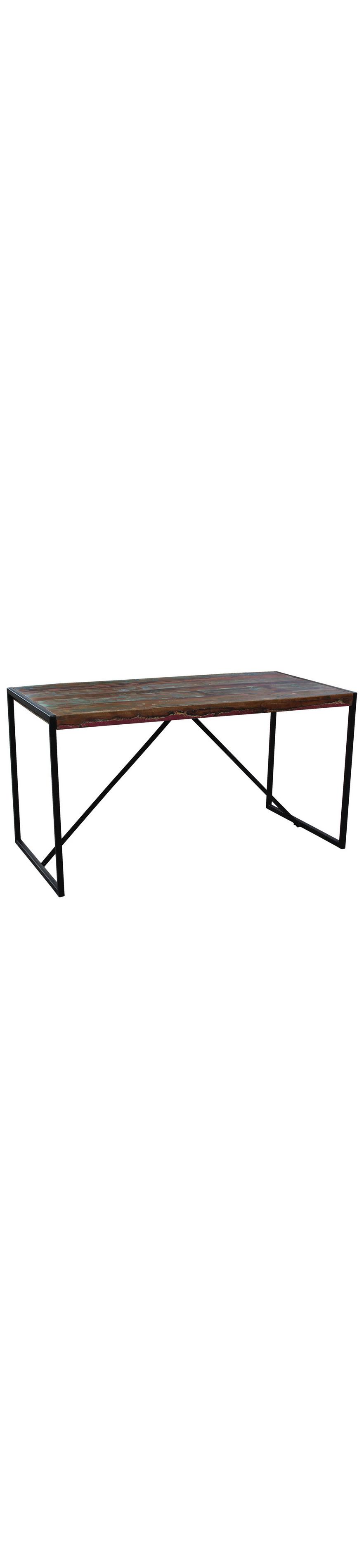 Industrial Design Tisch Mit Bunten Akzenten