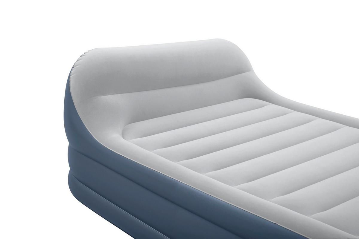 Luftbett Nadine 226x152x82 cm Bis 300kg, inkl. Pumpe - Dunkelblau/Grau, KONVENTIONELL, Kunststoff/Metall - Bestway