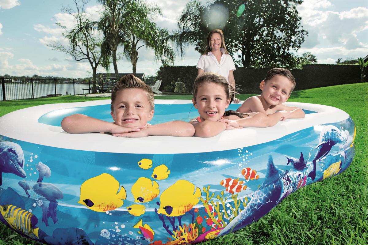Spielpool Sea Ground L/B/H: ca. 262/157/46 cm - Multicolor, Kunststoff (262/157/46cm) - Bestway