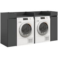 Waschmaschinenschrank Free Anthrazit B: 190cm - Anthrazit/Schwarz, Basics, Holzwerkstoff (190/101cm) - MID.YOU
