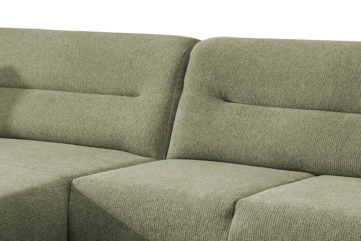 Ecksofa Drago Grün S: 166/290 cm - Wildeiche/Grün, MODERN, Holz/Textil (166/290cm) - MID.YOU