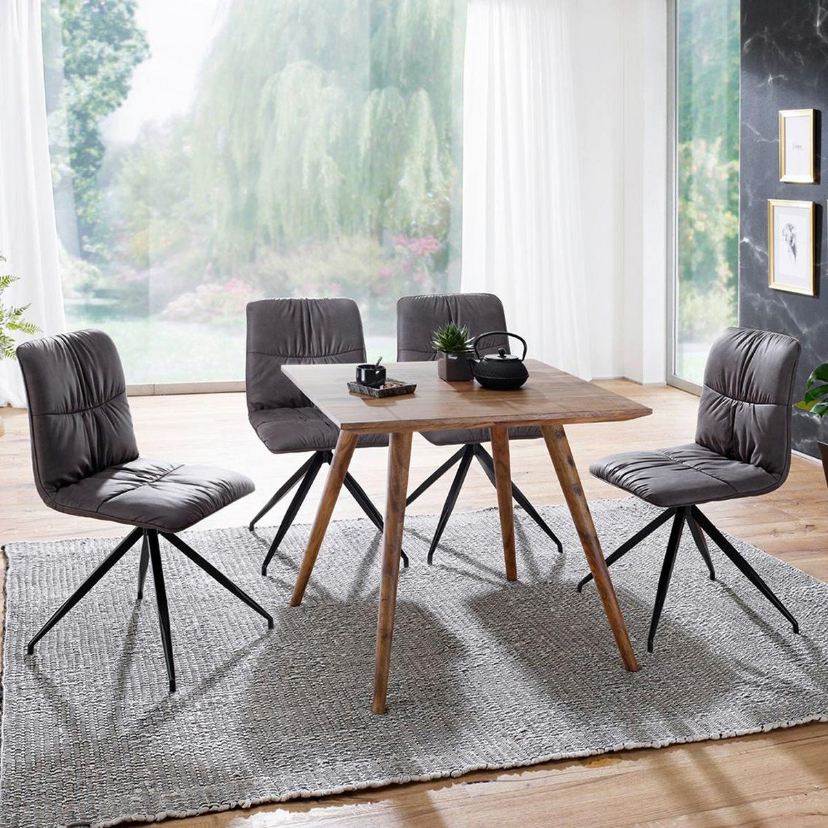 Jedálenský stôl Repa masív 80x80 cm - farba indického palisandra, Modern, drevo (80/80/76cm) - MID.YOU