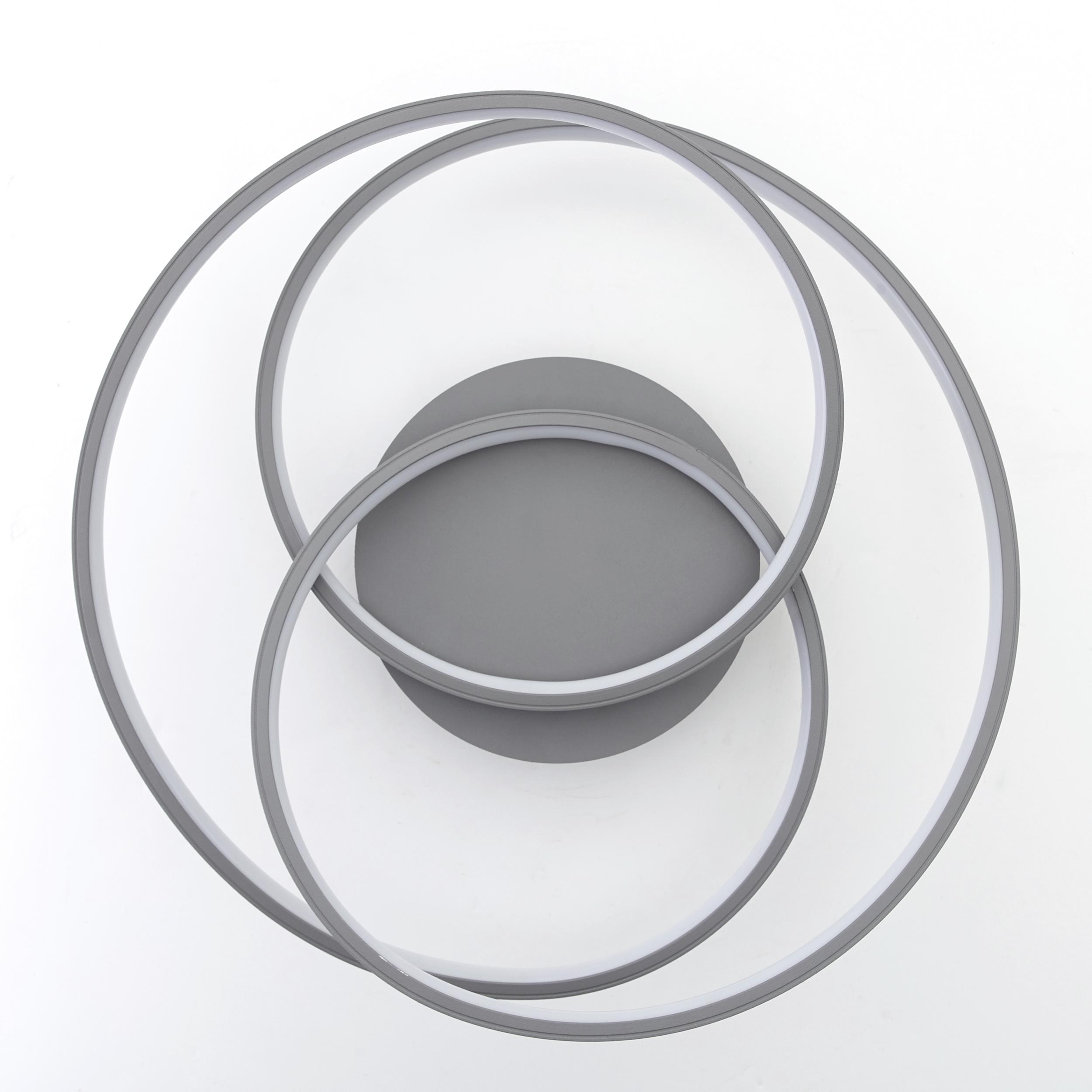 Led-deckenleuchte G96894/22 Labyrinth - Grau, KONVENTIONELL, Glas/Metall (40/13cm) - Brilliant