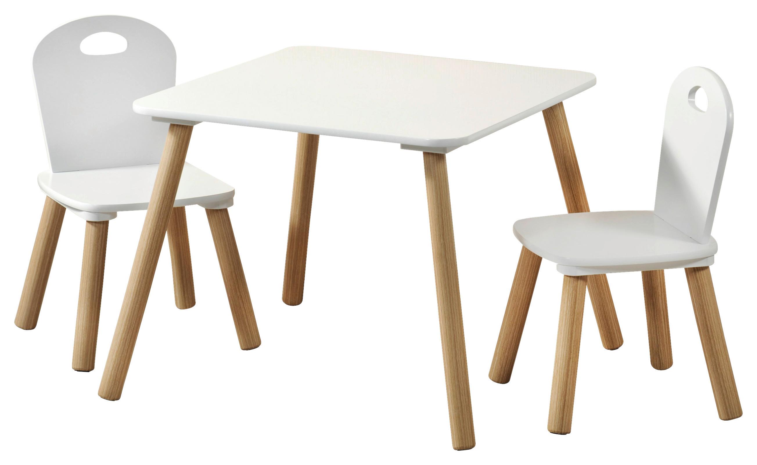 Kindersitzgruppe 3-Tlg. Kiefer Weiß - Weiß, MODERN, Holzwerkstoff - Kesper