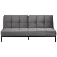 3-sitzer-sofa Mit Schlaffunkt. Perugia Dunkelgrau Samt - Dunkelgrau/Schwarz, Trend, Textil (198/87/95cm) - MID.YOU