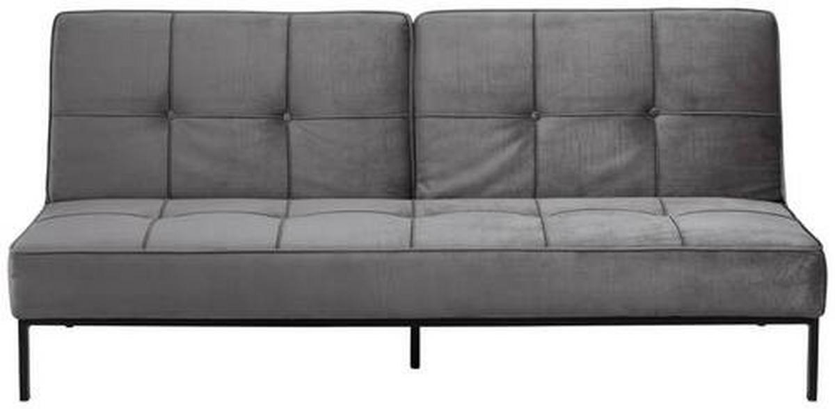 3-sitzer-sofa Mit Schlaffunkt. Perugia Dunkelgrau Samt - Dunkelgrau/Schwarz, Trend, Textil (198/87/95cm) - MID.YOU