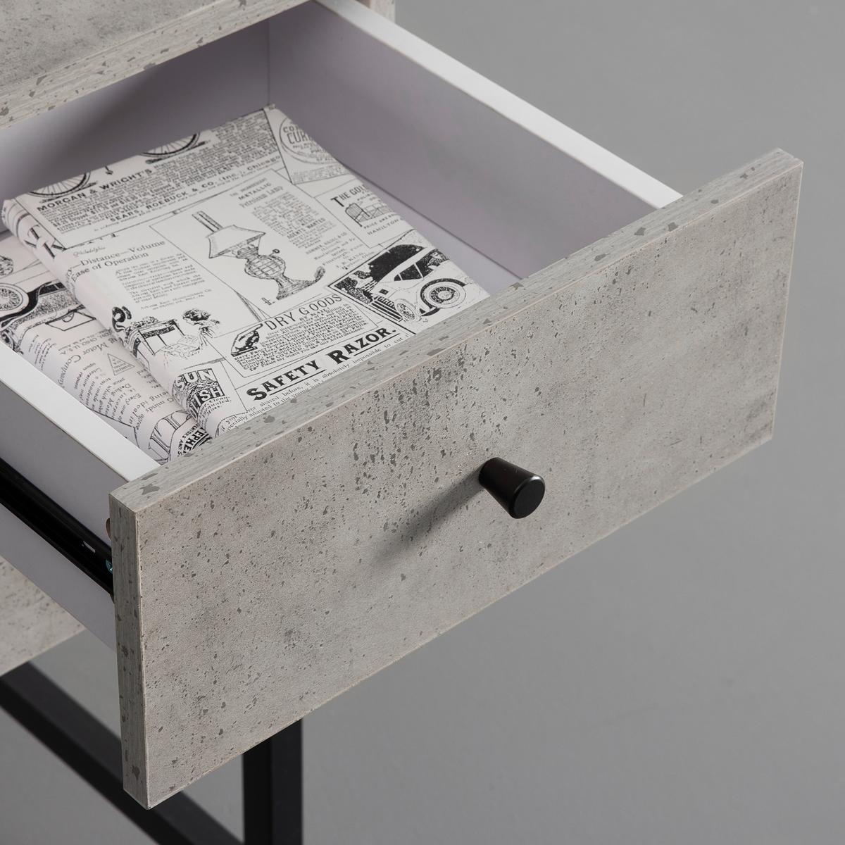 Psací stůl DONETTA 120x60 cm - šedá/černá, Moderní, kov/plast (120/60/75cm) - Bessagi Home