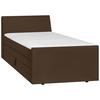 Boxspringbett mit Bettkasten Nida 100x200 cm Braun - Schwarz/Braun, MODERN, Holz/Textil (100/200cm) - MID.YOU