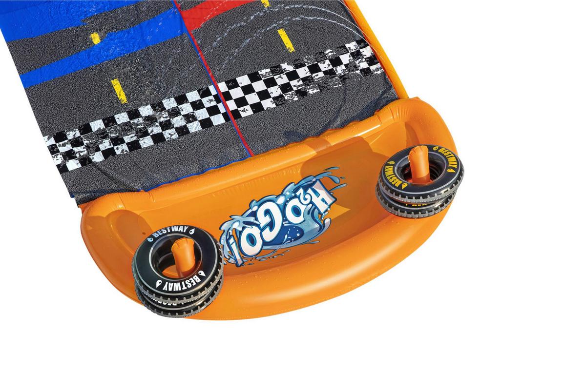 Wasserrutsche Splashy Speedway L: 488 cm - Blau/Rot, Basics, Kunststoff (1/488cm) - Bestway
