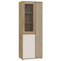 Vitrin Eliston - tölgyfa színű/homokszínű, Natur, műanyag/faalapú anyag (74/200,1/41,5cm) - Modern Living
